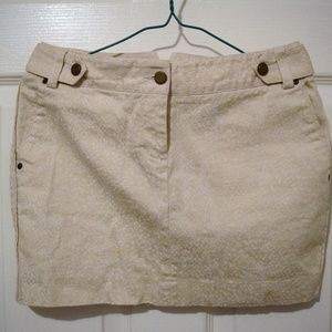 ARMANI Beige Leopard Print Mini Skirt | Size S